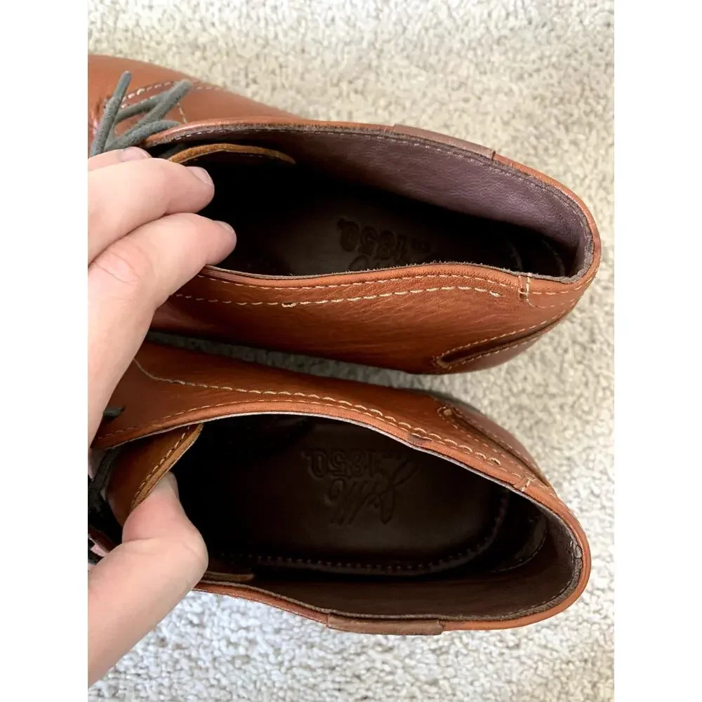 Johnston and Murphy Brown Chukka Leather Lace Up Boots 9M